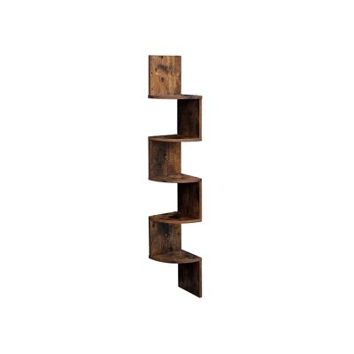 Floating corner shelf, wood look