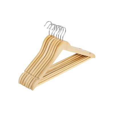 Homestoreking Maple Clothes Hangers with Swivel Hook - Set of 20 - Natural