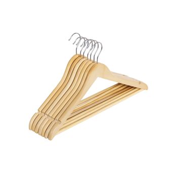 Cintres en érable Homestoreking avec crochet pivotant - Lot de 20 - Naturel 1