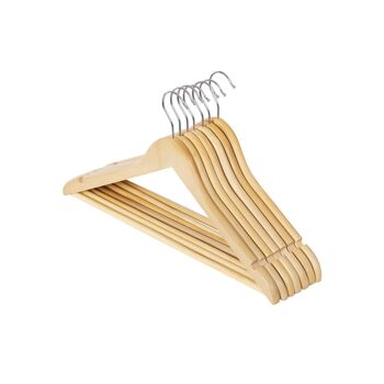 Cintres en érable Homestoreking avec crochet pivotant - Lot de 20 - Naturel 3