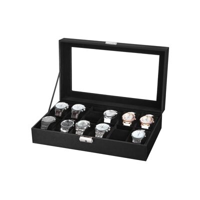 Stylish watch box for 12 watches