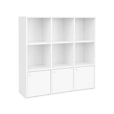 Cube shelf 3 cabinet doors white