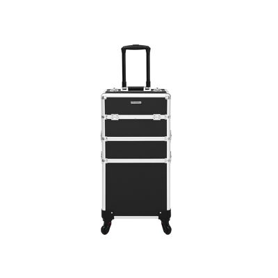 3-in-1 cosmetica trolley zwart