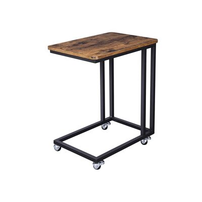 Industrial design serving table on wheels