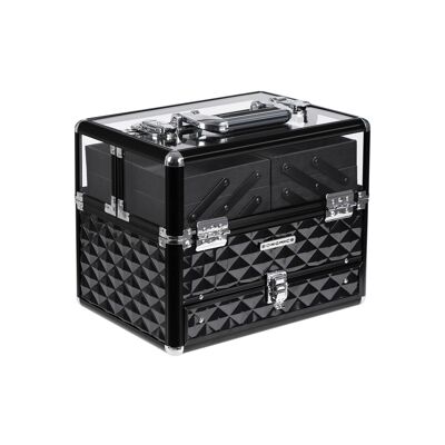 Cosmetic bag black transparent