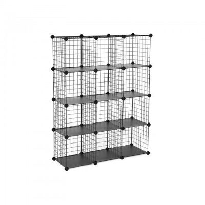 Snap-in shelving system with 12 lattice blocks