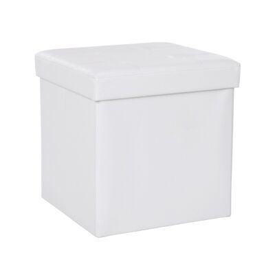 Cube leatherette white