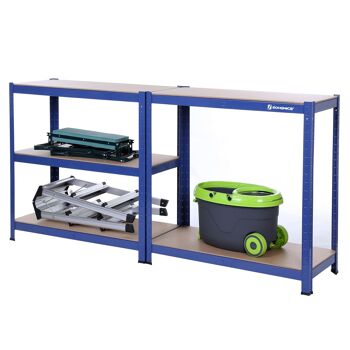 SONGMICS Rayonnage de garage Etagères lourdes 5 niveaux sans boulons capacité 650 kg bleu 6