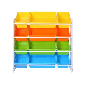 Étagère de chambre d'enfants avec des boîtes colorées 3