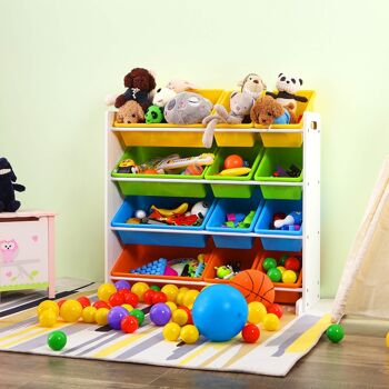 Étagère de chambre d'enfants avec des boîtes colorées 4