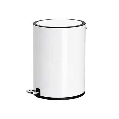 Homestoreking Trash Can with Soft Close Lid - Steel - 3L - White
