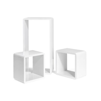 Homestoreking Cubic Wall Shelves - White - Set of Three