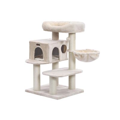 Homestoreking Stable Scratching Post with House - Extra thick trunks - Beige