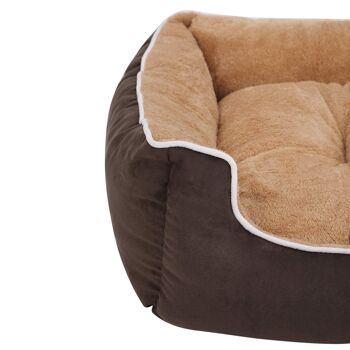 Homestoreking Soft Dog Canapé-Lit avec Coussin Amovible - 90 x 25 x 75 cm - Marron et Beige 5