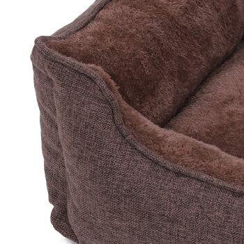 Lit pour Chien Lavable avec Coussin Homestoreking - 90 x 25 x 75 cm - Marron 8