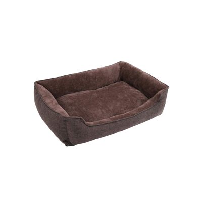 Homestoreking Washable Dog Bed with Cushion - 110 x 27 x 75 cm - Brown