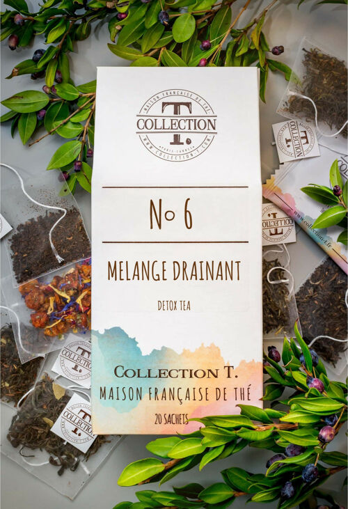 Thé noir - Thé vert - Rooibos - Mélange N°6 - Mousselines 20 sachets