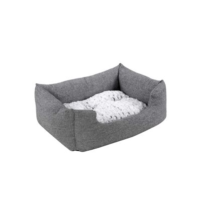 Homestoreking Dog Bed With Reversible Cushion - 80cm - Gray