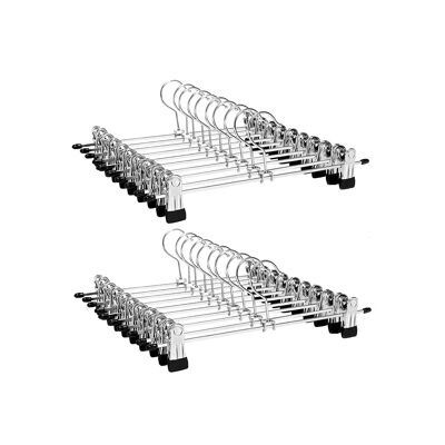 Homestoreking Metal Anti-Slip Clothes Hanger - 20 Pieces - Chrome Plated