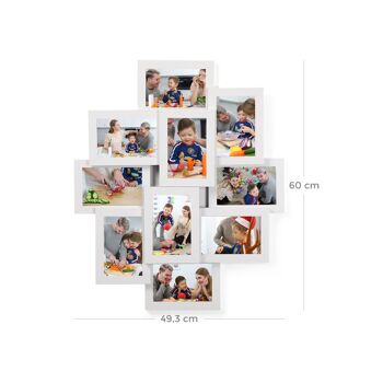 Cadre Photo Collage Homestoreking - Blanc - 10 x 15 cm - Lot de Dix 8