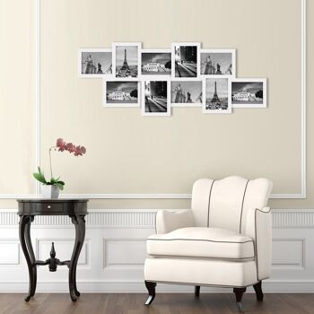 Cadre Photo Homestoreking - Blanc avec Grain de Bois - 10 x 15 cm - Lot de 10 4