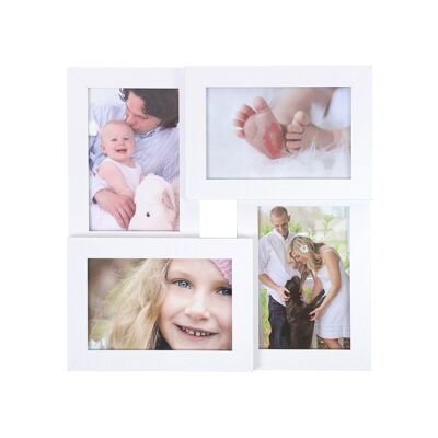 Marco de fotos para el hogar - Blanco - 10 x 15 cm - Juego de 10