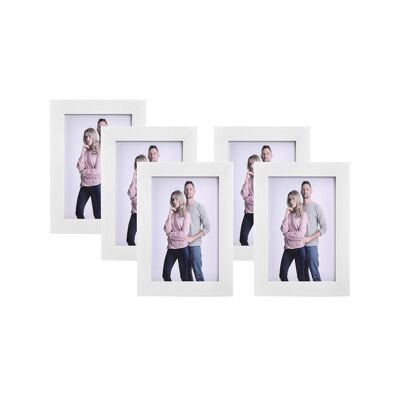 Homestoreking Photo Frame - 10 x 15 cm - White - Set of Five