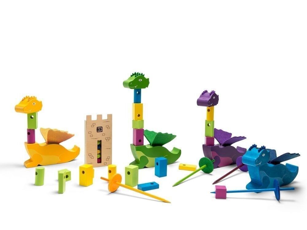Stack the Dragon - wooden toy - stacking game - kids - wooden toy - BS Toys