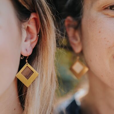 Sierra Square Rosewood Earrings