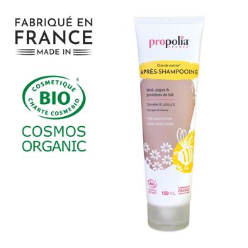 Après-shampoing certifié BIO COSMOS ORGANIC - Miel, Argan, Protéines de Blé & Vinaigre de cidre - 150 ml 7