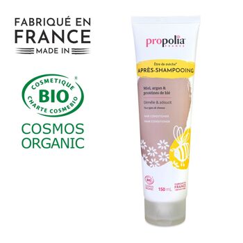 Après-shampoing certifié BIO COSMOS ORGANIC - Miel, Argan, Protéines de Blé & Vinaigre de cidre - 150 ml 2