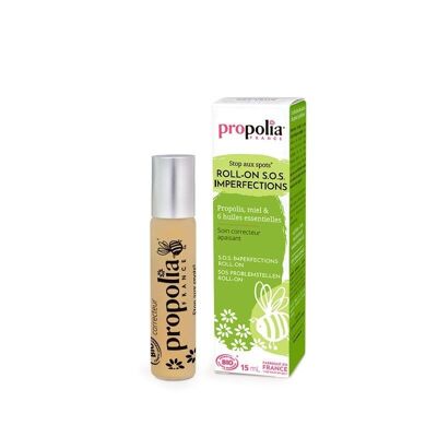 Roll-on S.O.S. imperfections certified organic - Propolis, Tea Tree & Essential oils - 15 ml