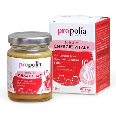 Énergie Vitale® - Miele, Propoli, Pappa Reale, Acerola, Papaya & Ginseng - 120 g