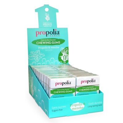 Chewing-gum - Propolis & Menthe - Présentoir de  20 boîtes