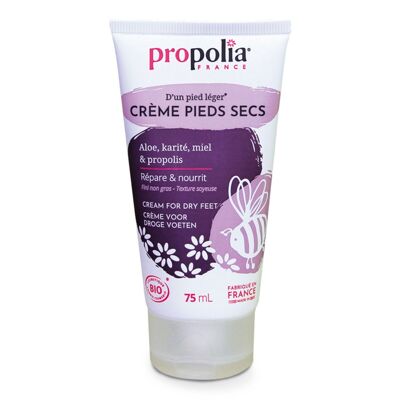 Crème pieds secs certifiée BIO - Miel, Propolis, Aloe & Karité - 75 ml