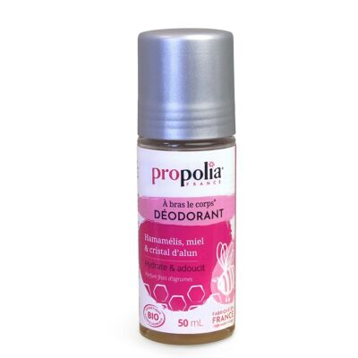 Deodorante organico certificato - miele, amamelide e allume di cristallo - 50 ml