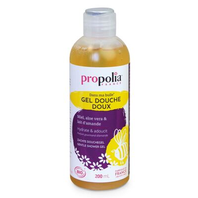 Mild shower gel certified organic - Honey & Almond - 200 ml