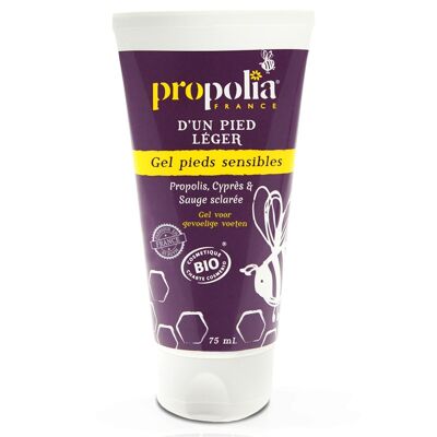 GEL PIEDS SENSIBLES BIO - Propolis, Cyprès & Sauge Sclarée