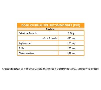 GELULES CONFORT DIGESTIF - Propolis, Argile, Pollen & Algues Marines - 120 gélules 3