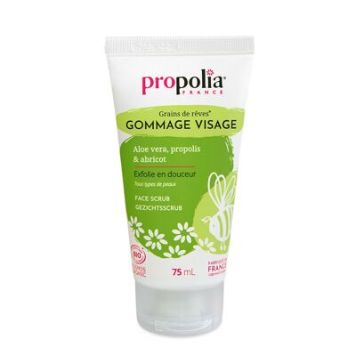 Organic Certified Face Scrub - Propolis, Aloe Vera & Apricot - 75 ml