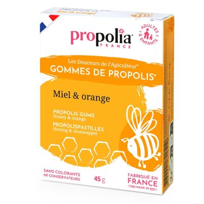 Chicles de Propolis® con Miel y Naranja - 45 g
