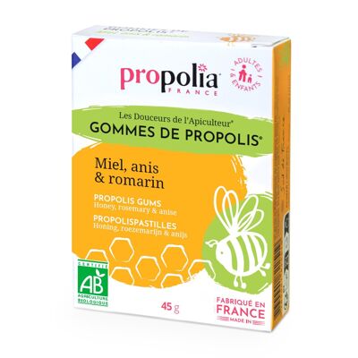 Chicles de Propolis® Orgánicos con Miel, Anís y Romero - 45 g