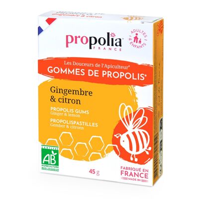 Organic Propolis® Gums with Ginger & Lemon - 45 g