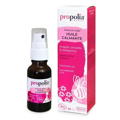 Huile calmante certifiée Bio - Propolis, Lavandin & Millepertuis - 20 ml
