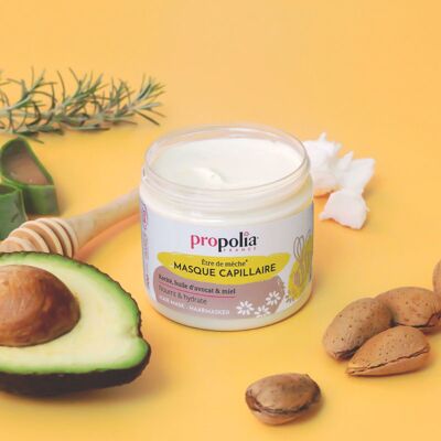 Mascarilla capilar certificada orgánica - Miel, Karité y Aguacate - 200ml