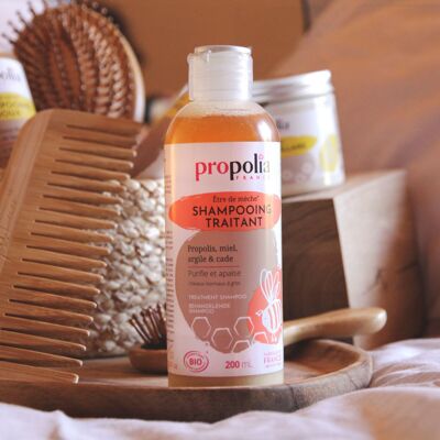 Shampoo Trattamento Biologico Certificato - Propoli, Miele, Argilla e Cade - 200 ml