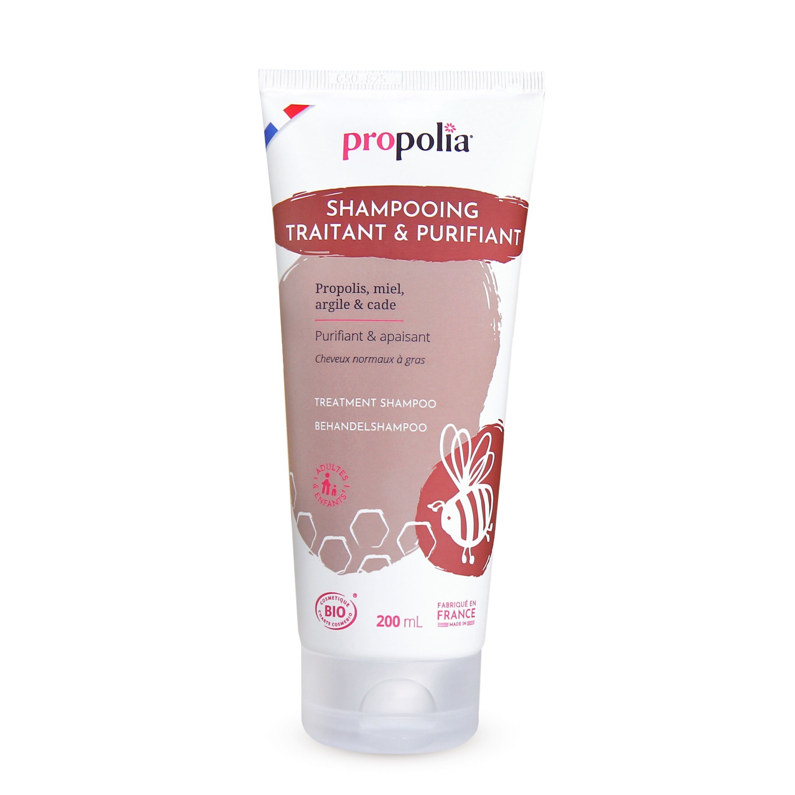 Shampoo Trattamento Biologico Certificato - Propoli, Miele, Argilla e Cade - 200 ml