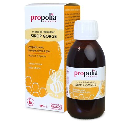Sciroppo per la gola - Propoli, miele e 9 estratti vegetali - 145 ml