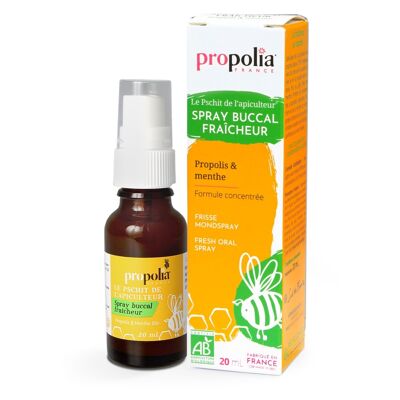 Spray suave para la garganta orgánico - Propóleo y Menta - 20 ml