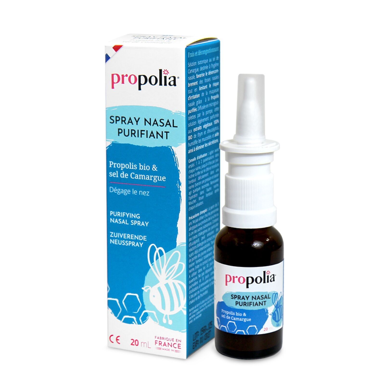 Purifying nasal spray - Propolis, Camargue Salt, Thyme & Eucalyptus - 20 ml